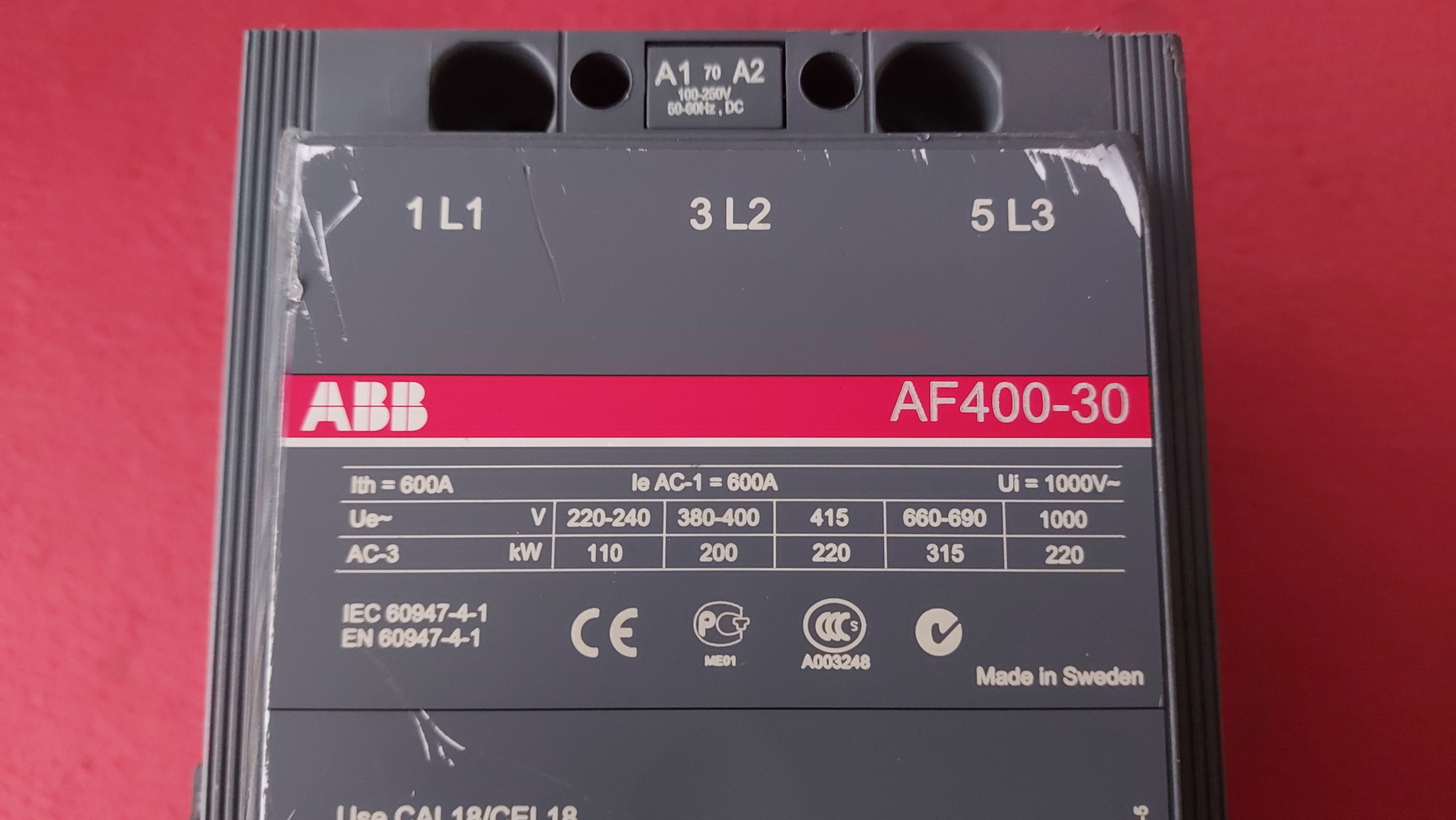 ABB AF400 AF400-30 AF400-30-11 1SFL577001R7011 400 AMPER KONTAKTÖR
