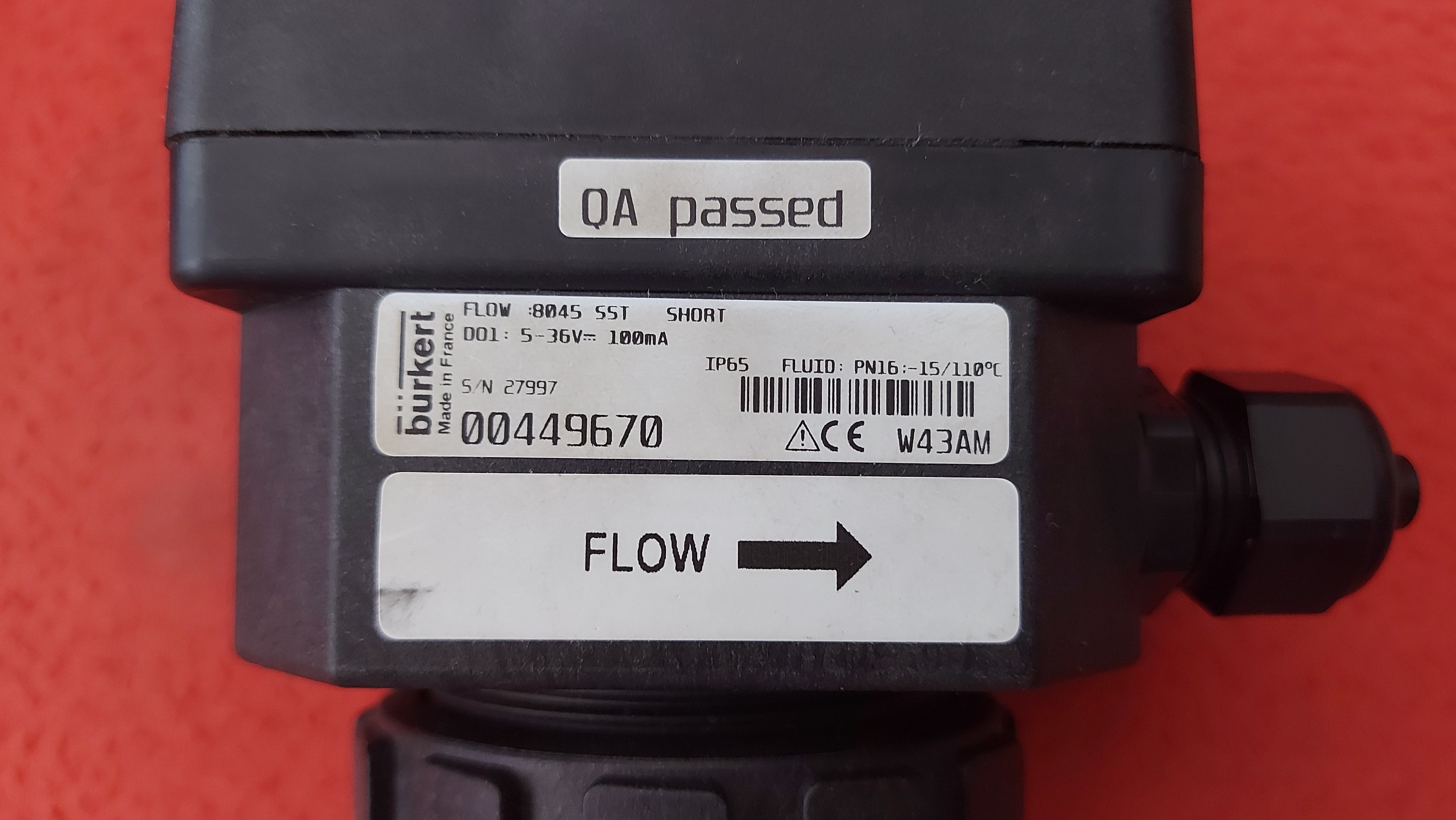 BURKERT FLOW 8045 SST 00449670 449670 TRANSMİTTER