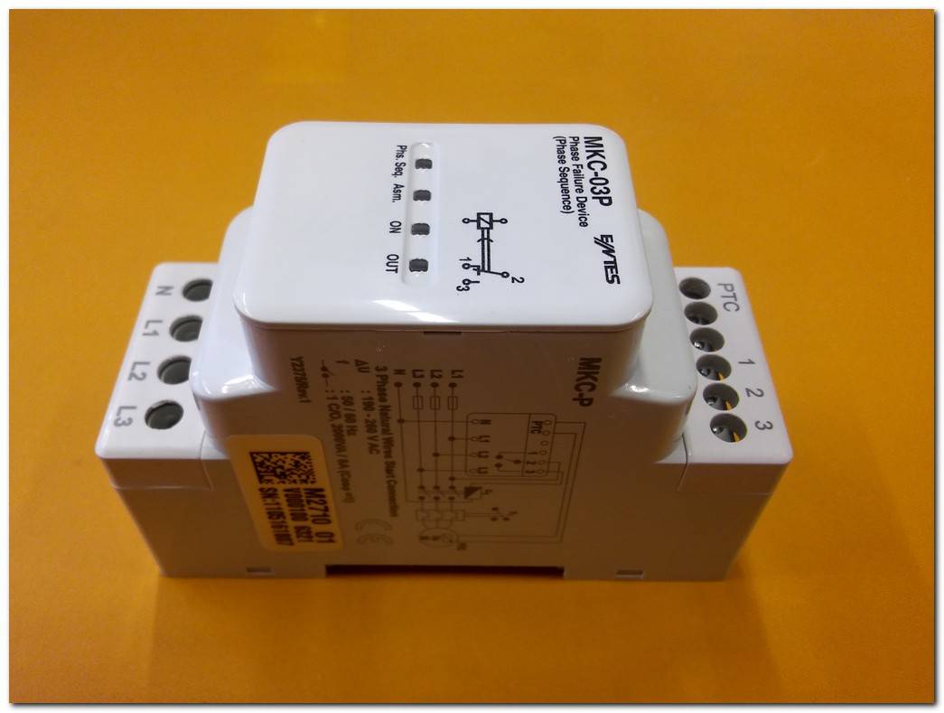 ENTES MKC-03P MKC-P PHASE FAİLURE DEVİCE MOTOR FAZ KORUMA RÖLESİ