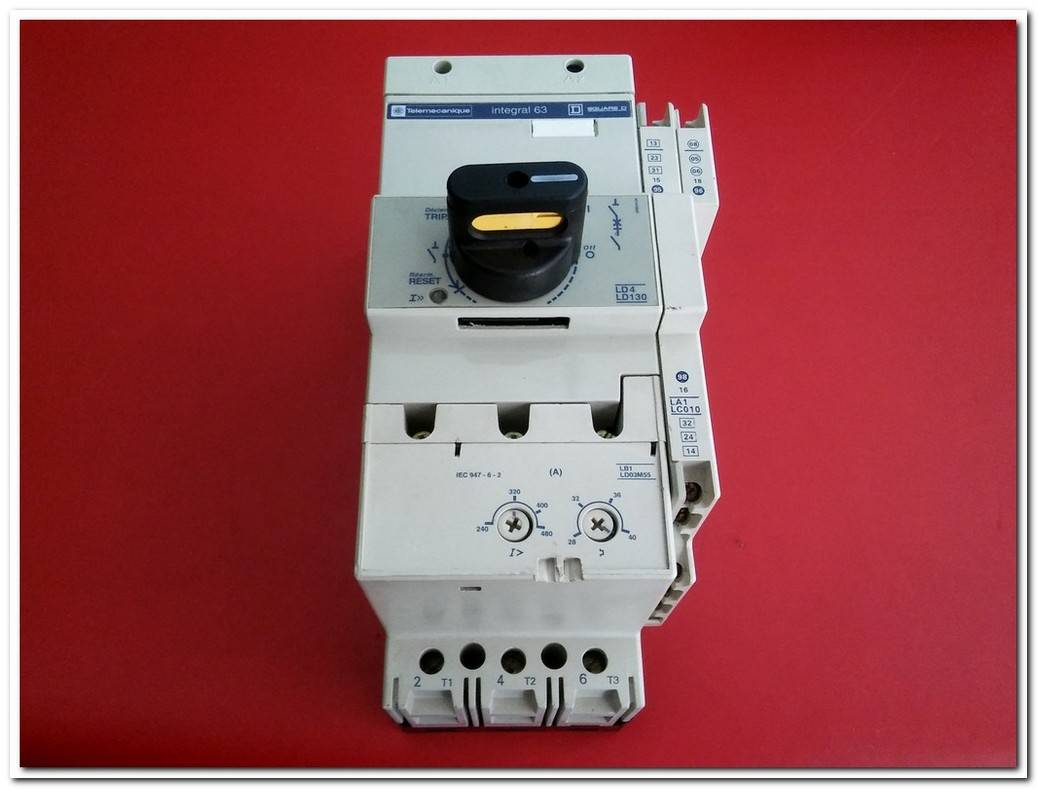 TELEMECANIQUE İNTEGRAL 63 LD4 LD30 LB1 LD03M LD4 LD130 LA1 LC010 SQUARE D 63 AMPERE KADAR HEPSİ BİR ARADA MOTOR YOL VERİCİ KOMBİNASYONLARI MOTOR STARTER