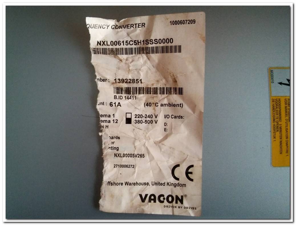 VACON NXL00615C5H1SSS0000 30KW SÜRÜCÜ 30 KW INVERTER İKİNCİ EL