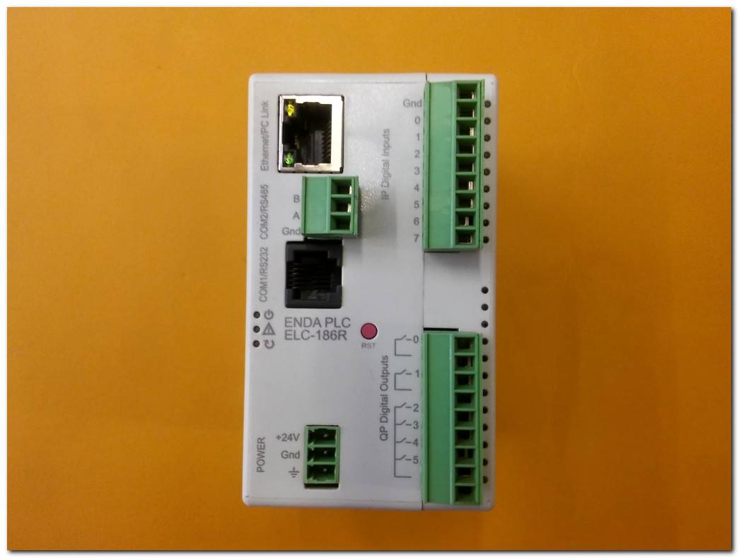 ENDA ELC-186R PLC CPU MODUL ETHERNET PORTLU PLC 