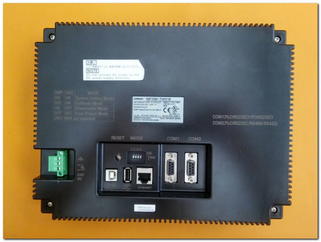 OMRON NB10W-TW01B INTERACTIVE DISPLAY ETHERNET HMI TOUCH OPERATÖR PANEL