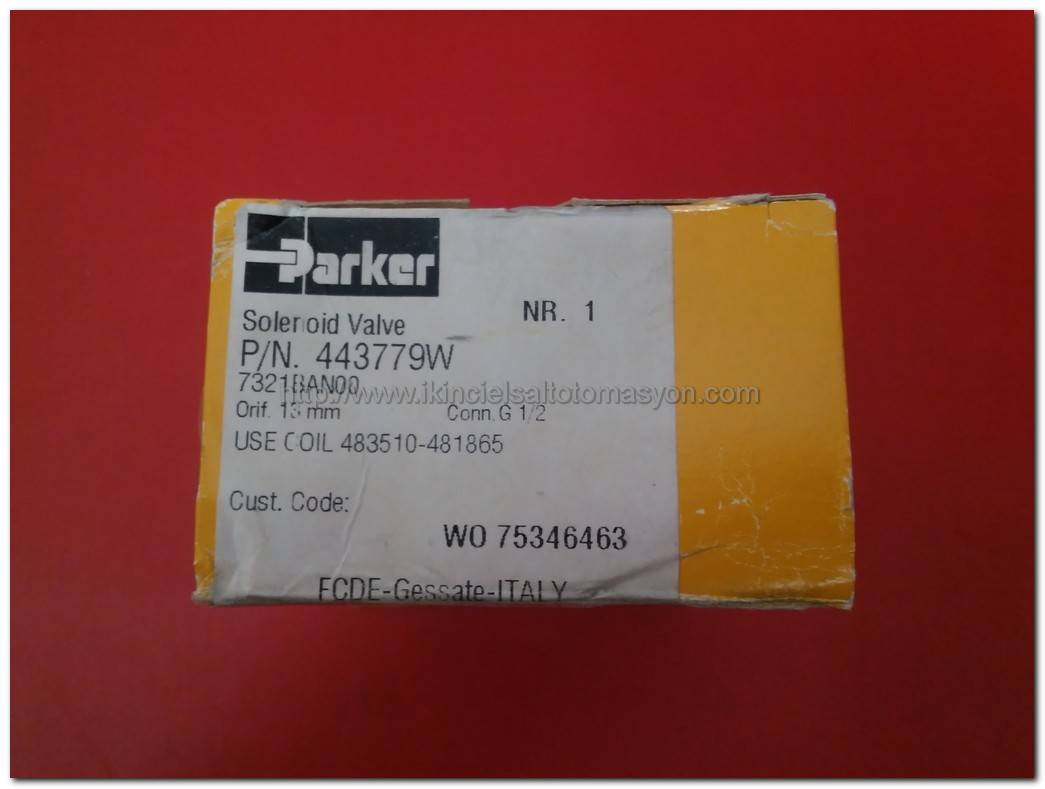 PARKER 7321BAN00 443779W W0 75346463 SIFIR KUTULU WATER SOLENOİD VALFE