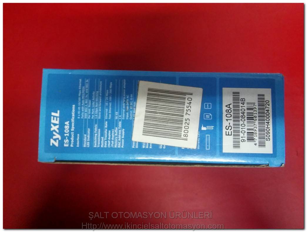 ZYXEL ES-108A SIFIR KUTULU 8-PORT DESKTOP FAST ETHERNET SWİTCH
