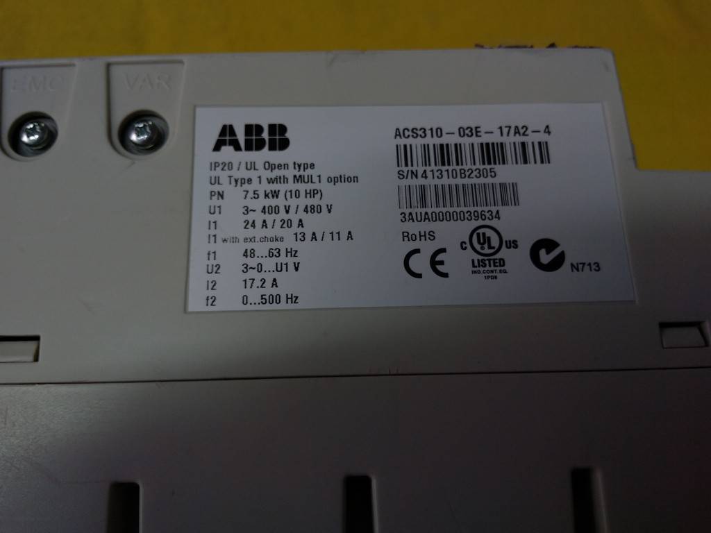 ABB ACS355-03E-15A6-4 7,5KW 10HP 15,6A SÜRÜCÜ INVERTER DRIVER