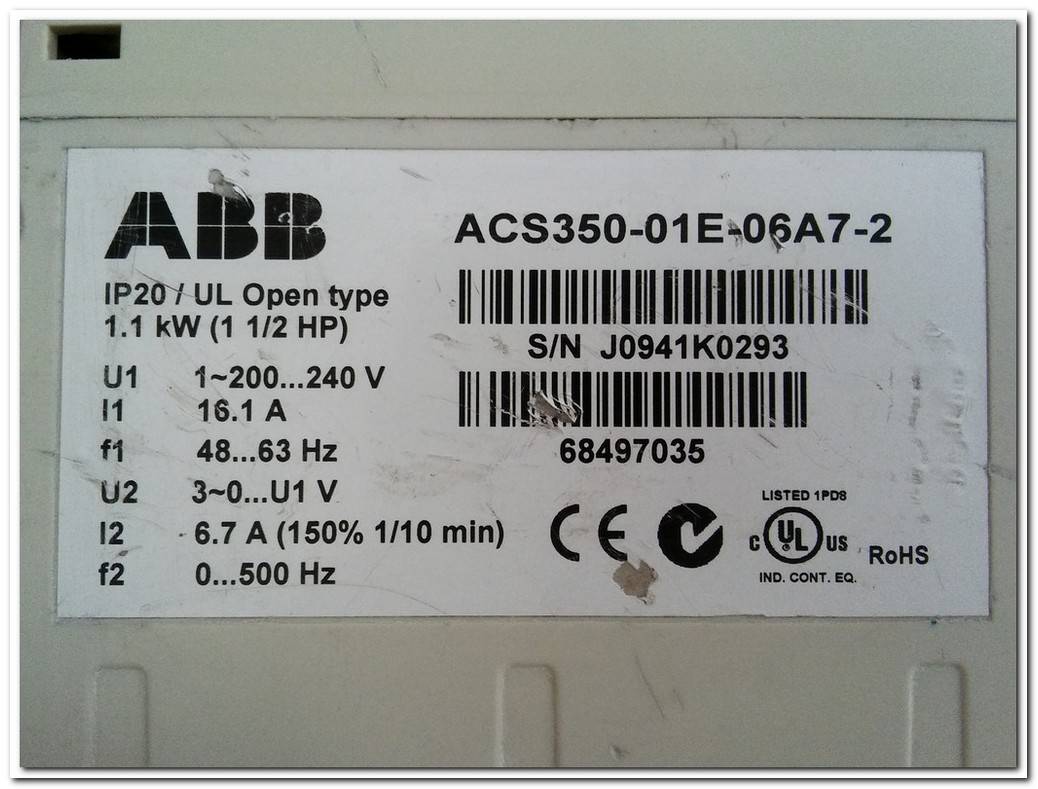 ABB ACS350-01E-06A7-2 1,1KW SÜRÜCÜ ACS350 1,1 KW INVERTER