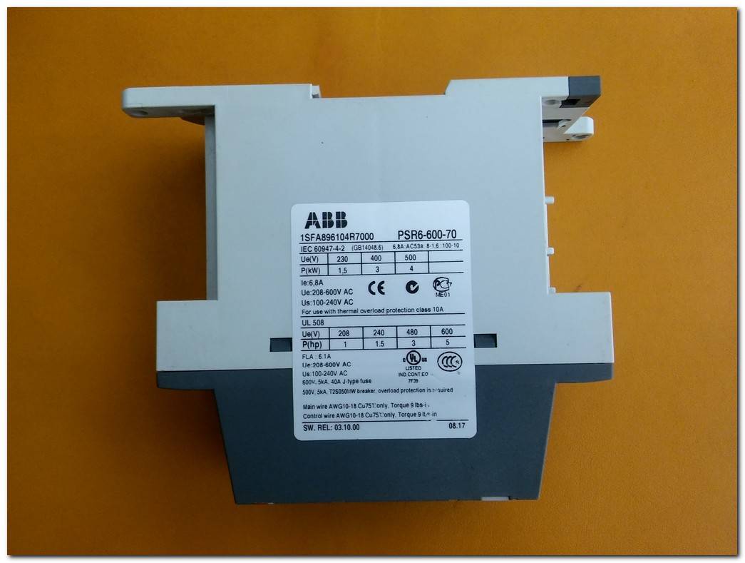 ABB PSR6-600-70 1SFA896104R7000 3KW SOFTSTARTER 3 KW YUMUŞAK YOL VERME