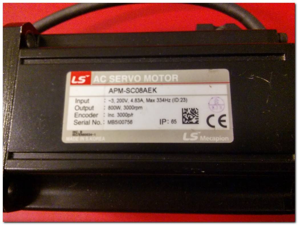 LS APM-SC08AEK APMSC 800W SERVO MOTOR