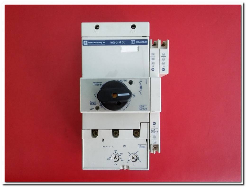 TELEMECANIQUE İNTEGRAL 63 LD4 LD30 LB1 LD03M LD4 LD130 LA1 LC010 SQUARE D 63 AMPERE KADAR HEPSİ BİR ARADA MOTOR YOL VERİCİ KOMBİNASYONLARI MOTOR STARTER