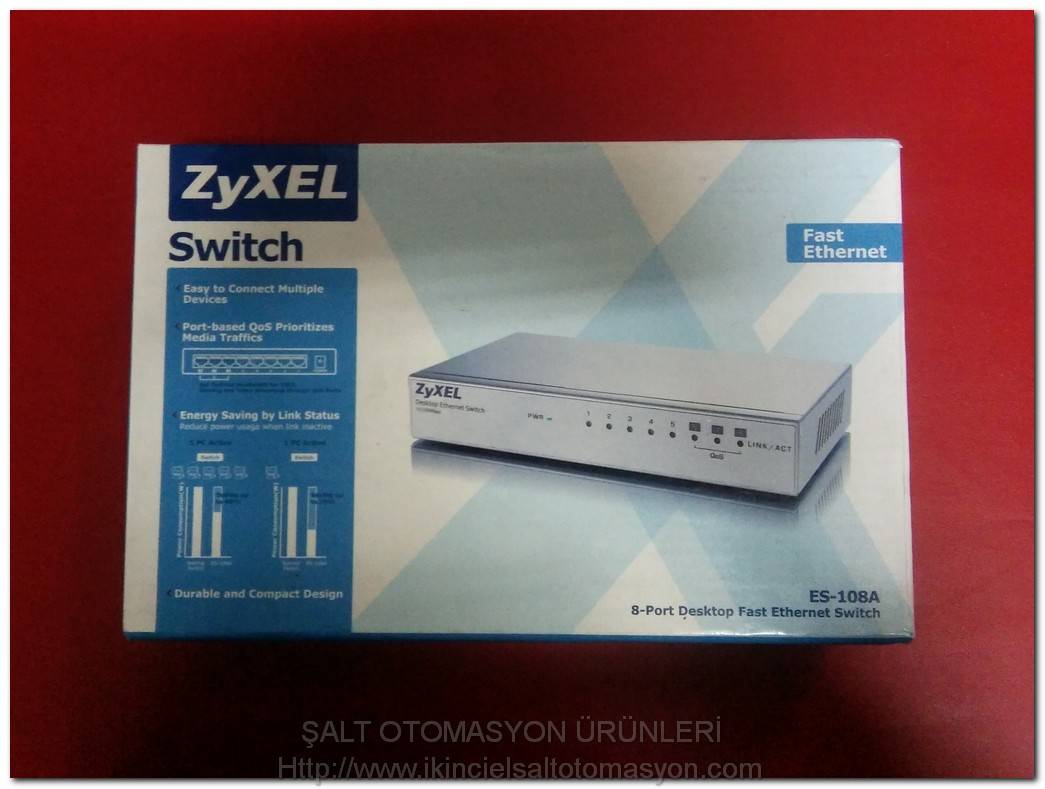 ZYXEL ES-108A SIFIR KUTULU 8-PORT DESKTOP FAST ETHERNET SWİTCH