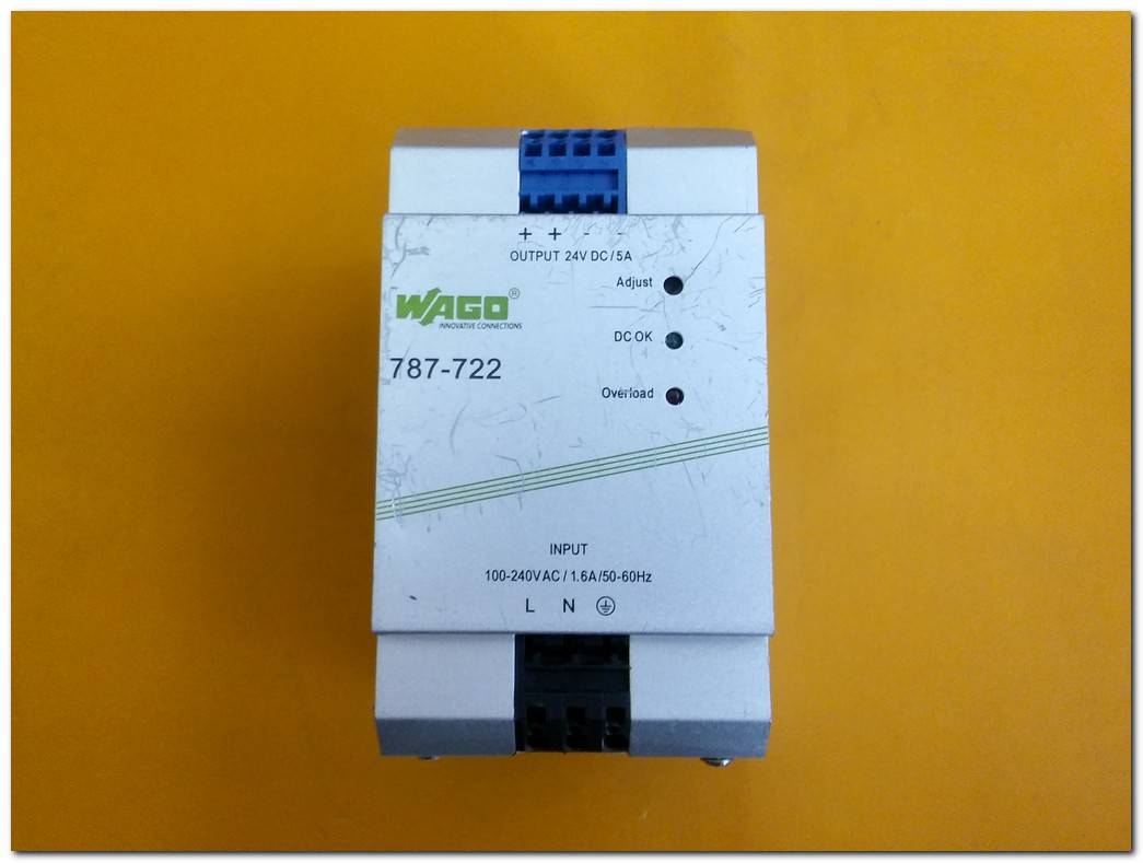 WAGO 787-722 SWİTCHED MODE POWER SUPPLY 24VDC 5A GÜÇ KAYNAĞI