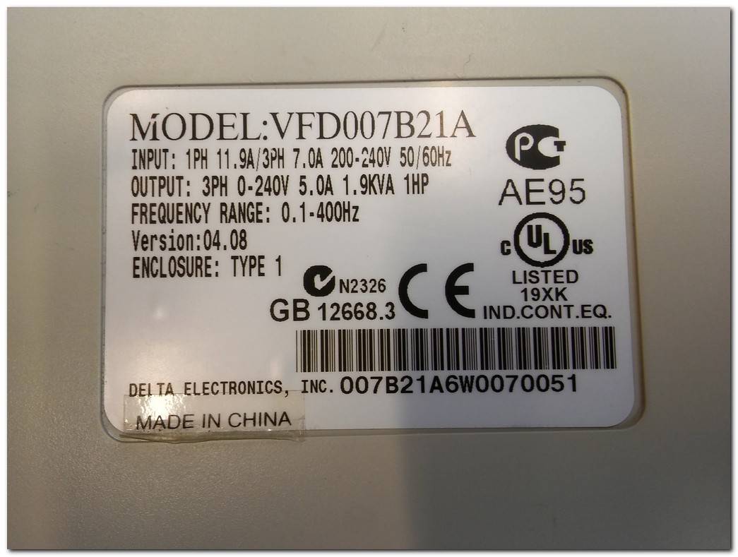 DELTA VFD-B VFD007B21A 0,75KW SÜRÜCÜ 0,75 KW INVERTER