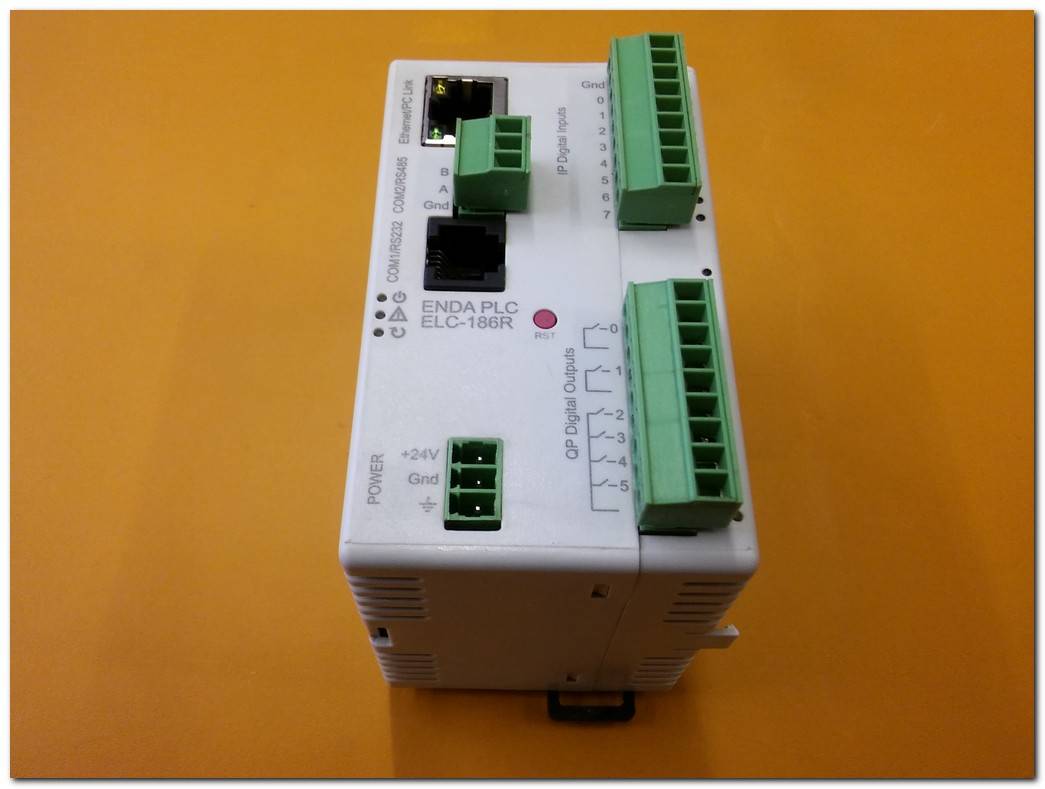 ENDA ELC-186R PLC CPU MODUL ETHERNET PORTLU PLC 