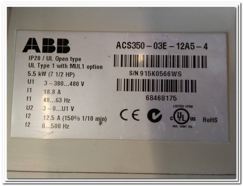 ABB ACS350-03E-12A5-4 5,5KW SÜRÜCÜ 5,5 KW INVERTER
