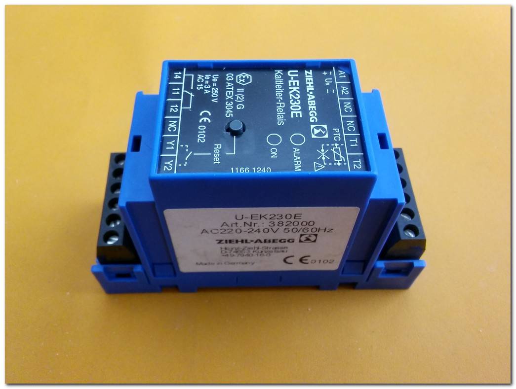 ZIEHL-ABEGG U-EK230E KALTLEİTER-RELAİS SIFIR KUTULU PTC TERMİSTÖRLERİNİ İZLEMEK İÇİN MOTOR KORUMA AC220-240V 50-60HZ