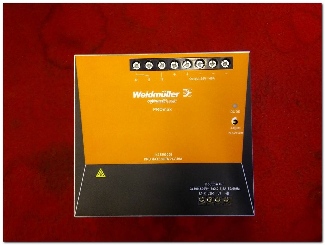 WEİDMÜLLER PRO MAX3 960W 24V 40A SWİTCHİNG POWER SUPPLY CONNECT POWER PROMAX 1478200000 GÜÇ KAYNAĞI