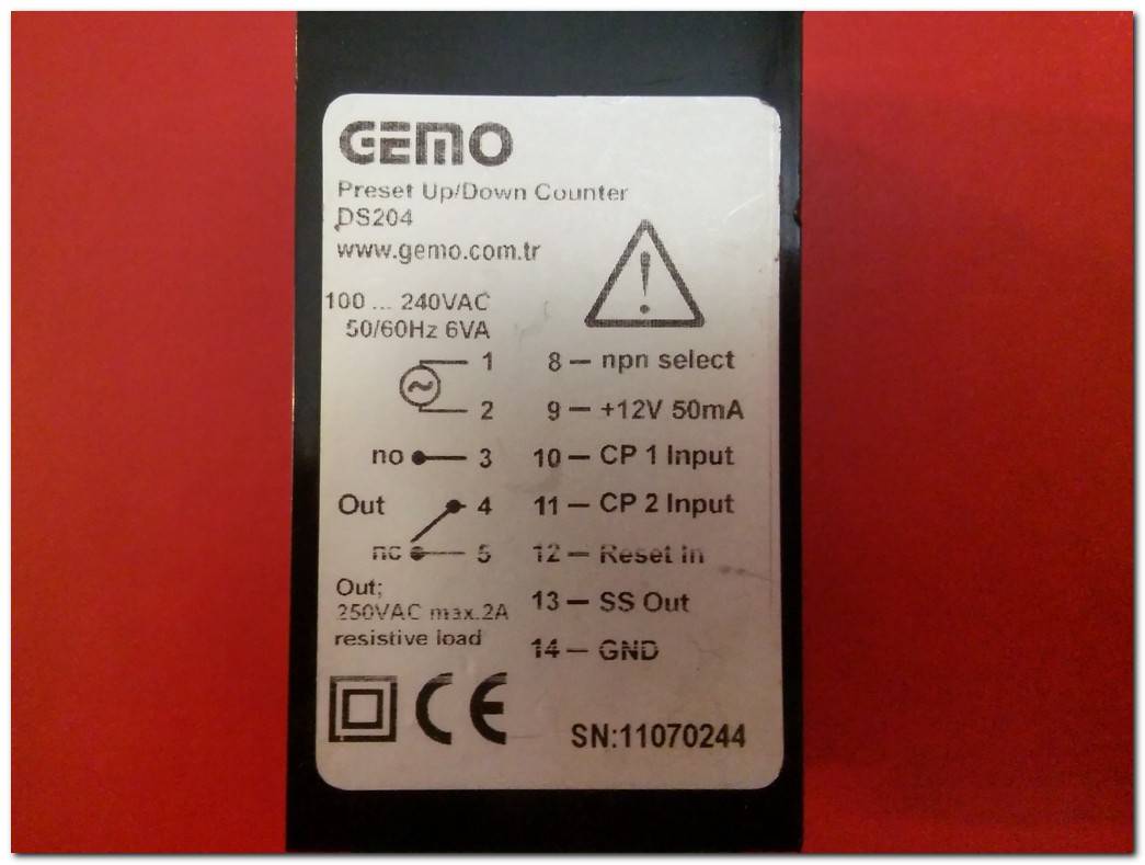 GEMO DS204 TEMPERATURE CONTROLLER ISI KONTROL CİHAZI