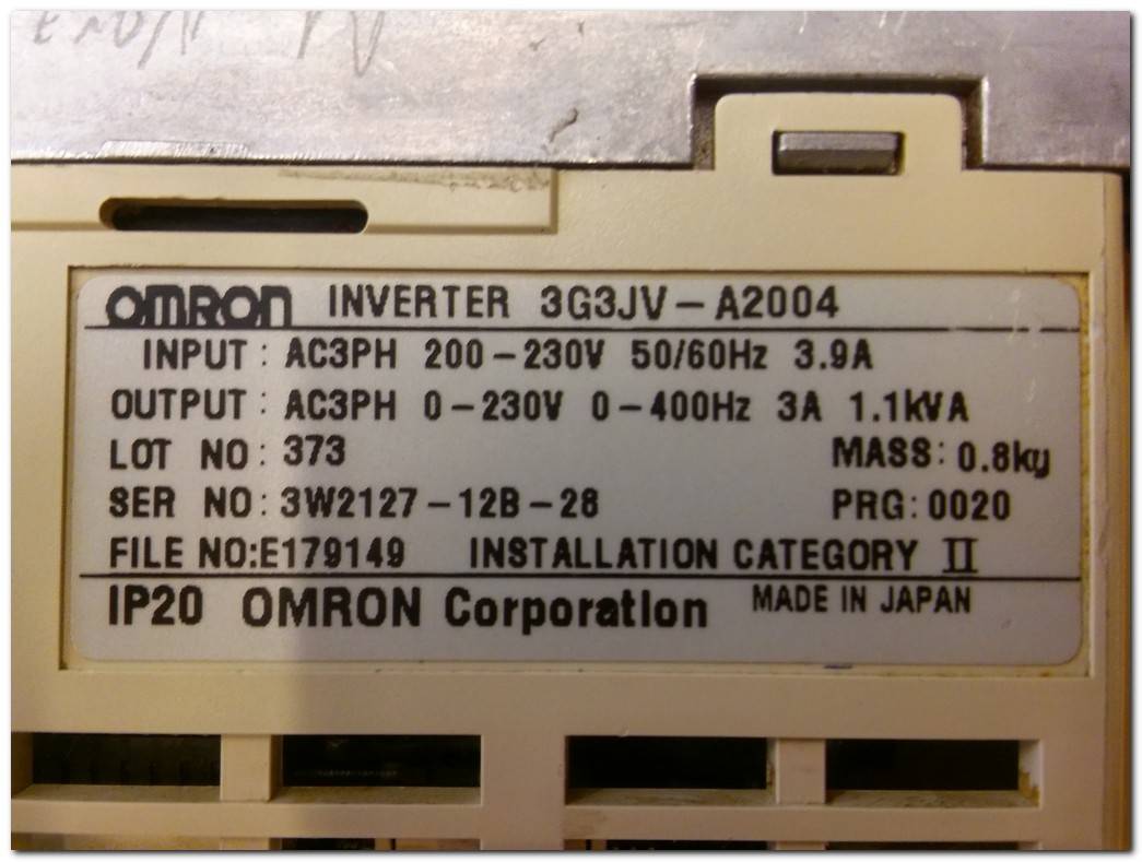 OMRON 3G3JV-A2004 1,1KVA SÜRÜCÜ 1,1 KVA INVERTER