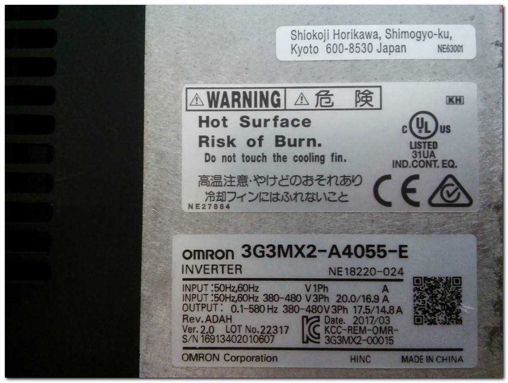 OMRON 3G3MX2-A4055-E 7,5KW MX2 INVERTER 7,5 KW SÜRÜCÜ
