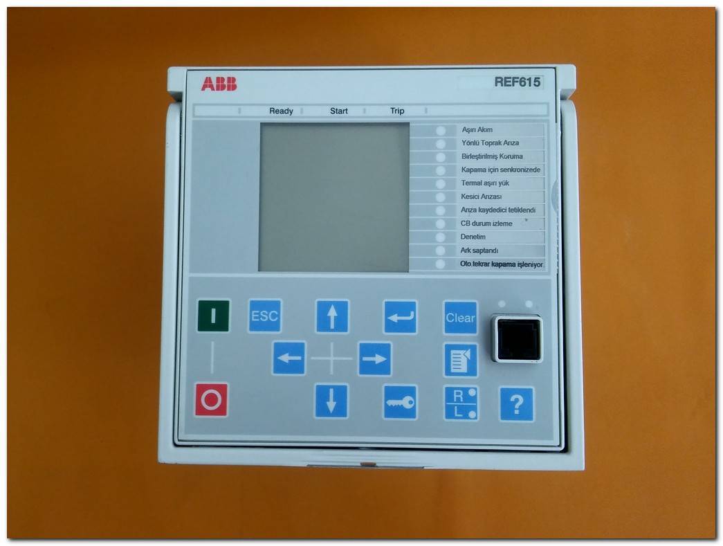 ABB REF615 REF615E G COM0032 AIM0006 FİBER KORUMA VE KONTROL  X100 X110 X120 X130 X1/LAN1 