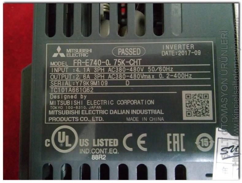 MITSUBISHI FR-E740-0.75K-CHT Y79K9M E700 0,75KW SÜRÜCÜ INVERTER