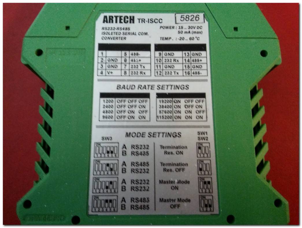 ARTEC TR-ISCC RS232-RS485 ISOLETED SERIAL COM. CONVERTER