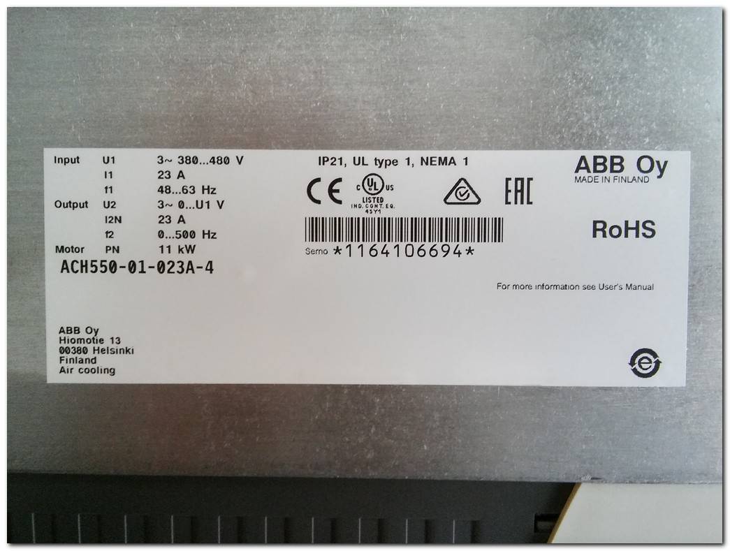ABB ACH550-01-023A-4 11KW HVAC SÜRÜCÜ 