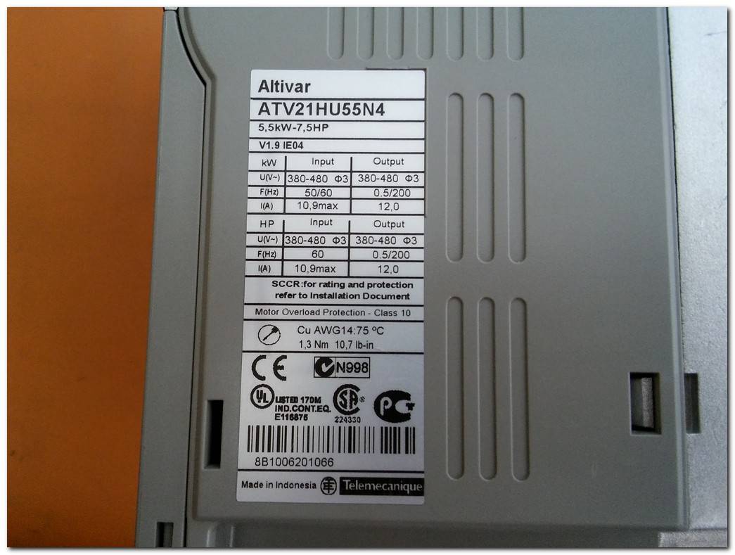 SCHNEİDER ATV21HU55N4 5,5KW HVAC SÜRÜCÜ 5,5 KW INVERTER