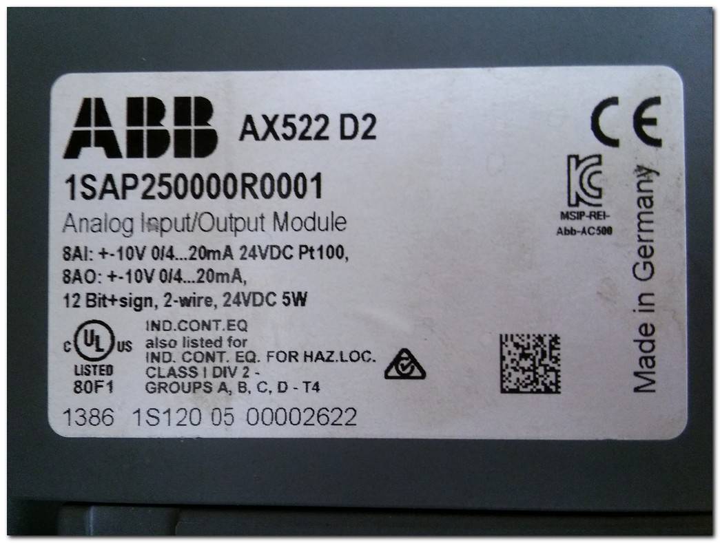 1SAP250000R0001 AX522 1SAP212000R0001 ABB