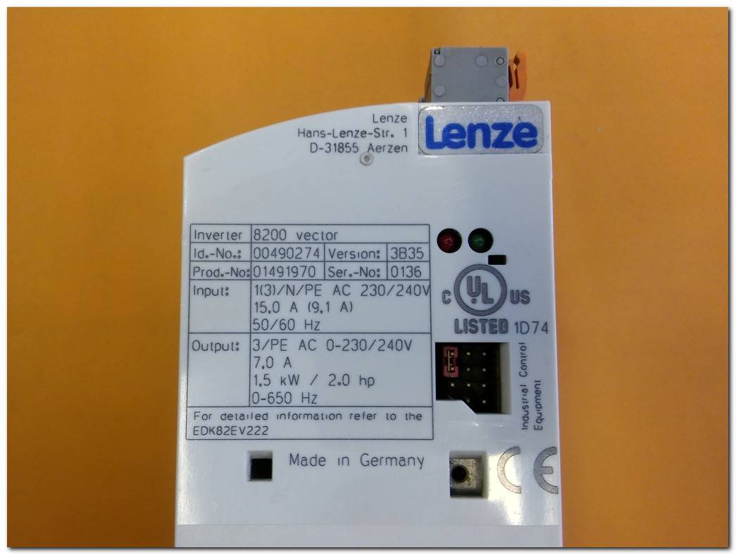 LENZE E82EV152-2C000 E82EV152-2C E82EV152K2C  8200 1,5KW VECTOR SÜRÜCÜ