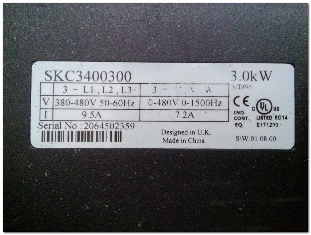 EMERSON SKC3400300 3KW SÜRÜCÜ COMMANDER SK CONTROL TECHNIQUES 3 KW INVERTER