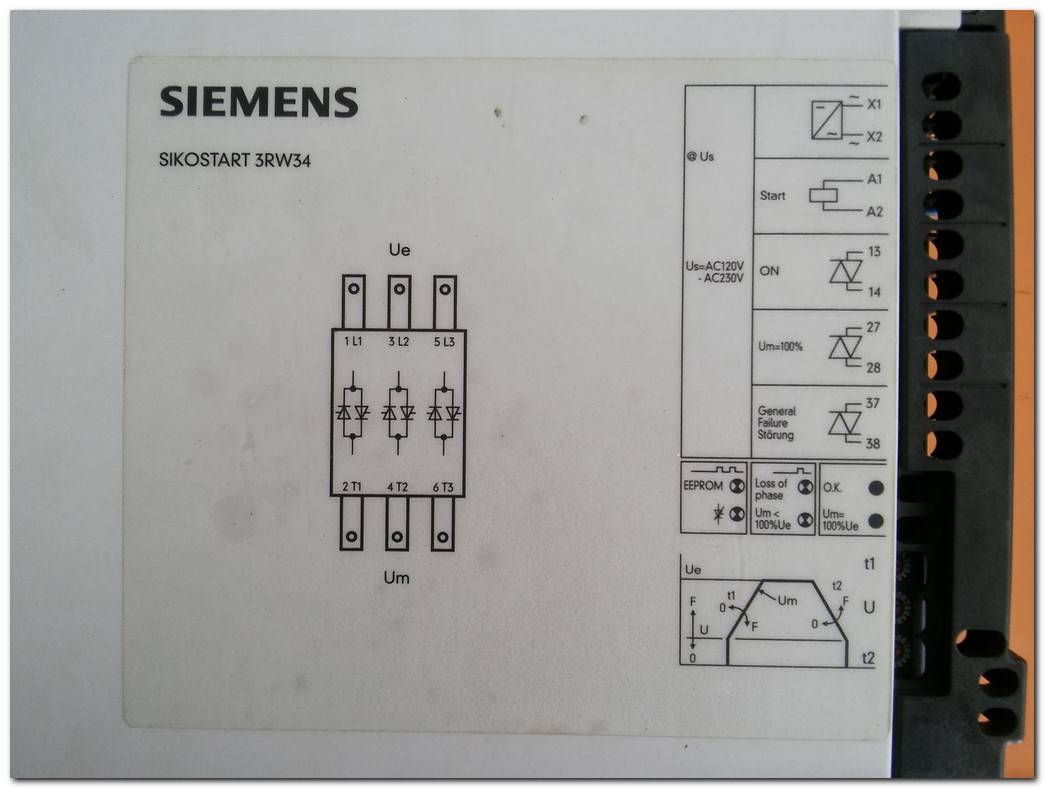 SIEMENS 3RW3472-ODC44 200KW SOFT STARTER SIKOSTART 3RW34 3RW3472-0DC44 200 KW YUMUŞAK YOL VERME