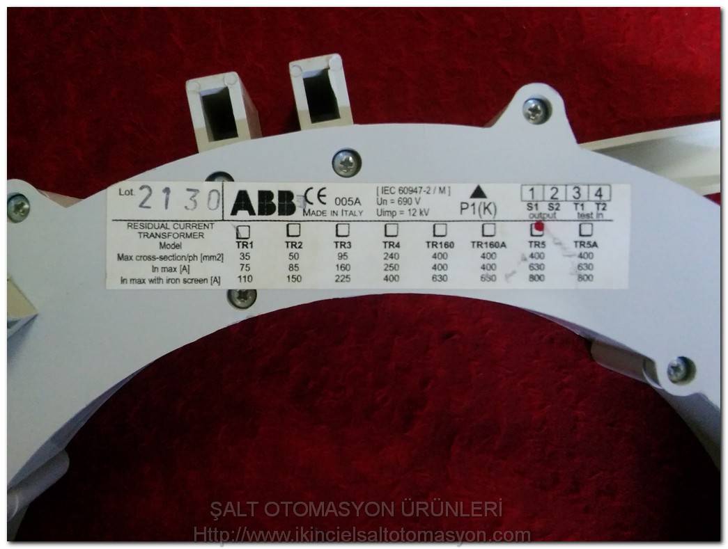 ABB TR5 RESIDUAL CURRENT TRANSFORMER TOROID AKIM TRAFOSU