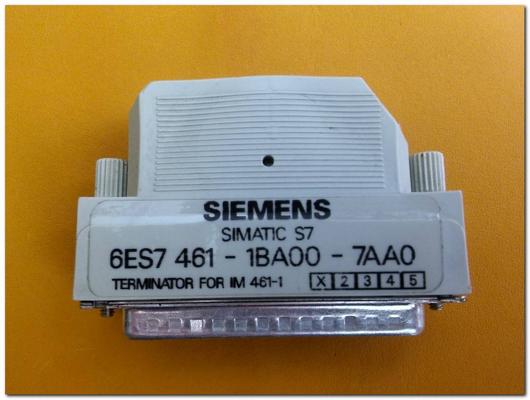 SIEMENS 6ES7 461-1BA00-7AA0 6ES7461-1BA00-7AA0 SIMATIC S7 TERMINATOR FOR IM 461-1 S7-400 CONNECTOR RECEIVER INTERFACE MOD