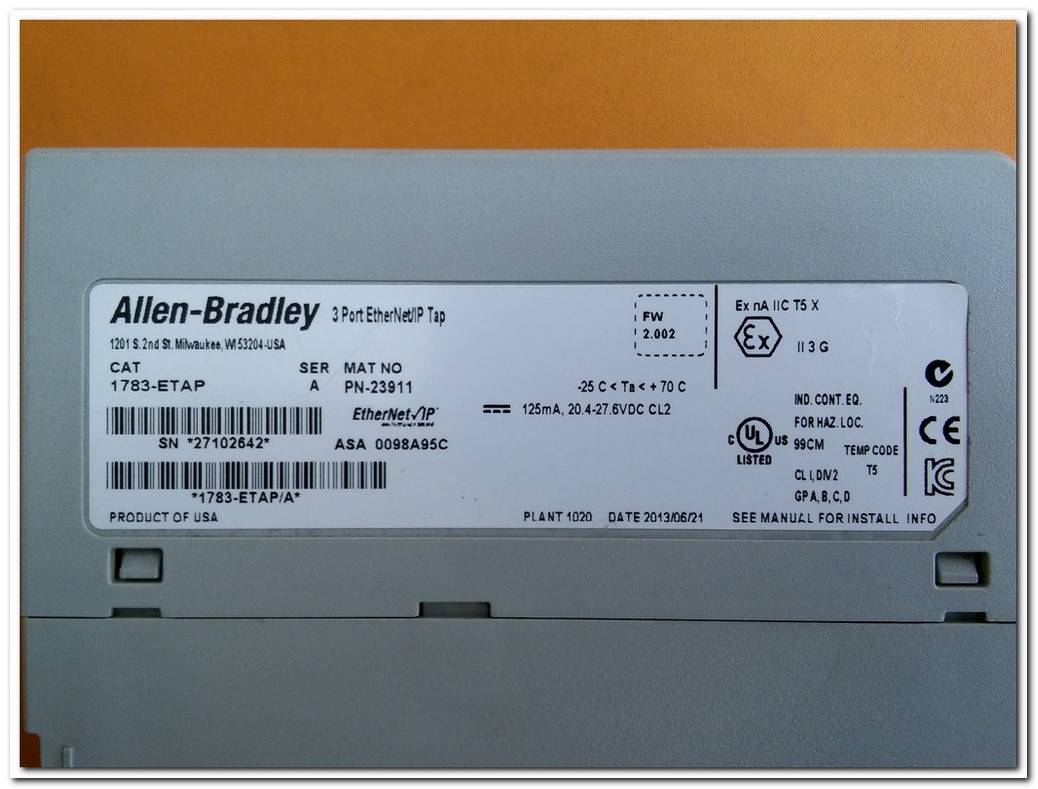 ALLEN BRADLEY 1783-ETAP 3 PORT ETHERNET IP TAP PLC