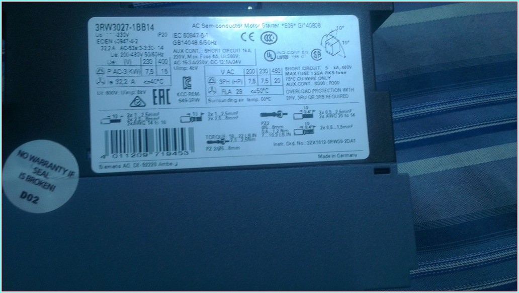 SIEMENS 3RW3027-1BB14 15KW 32,2A SIFIR YUMUŞAK YOL VERME SOFSTARTER