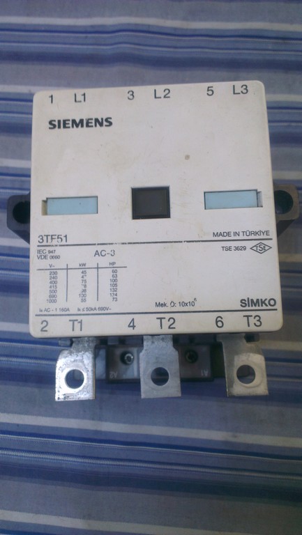 SIEMENS 3TF51 3TF51 3TF51 22-OAMO KONTAKTÖR SIFIRDAN FARKI FİYATI