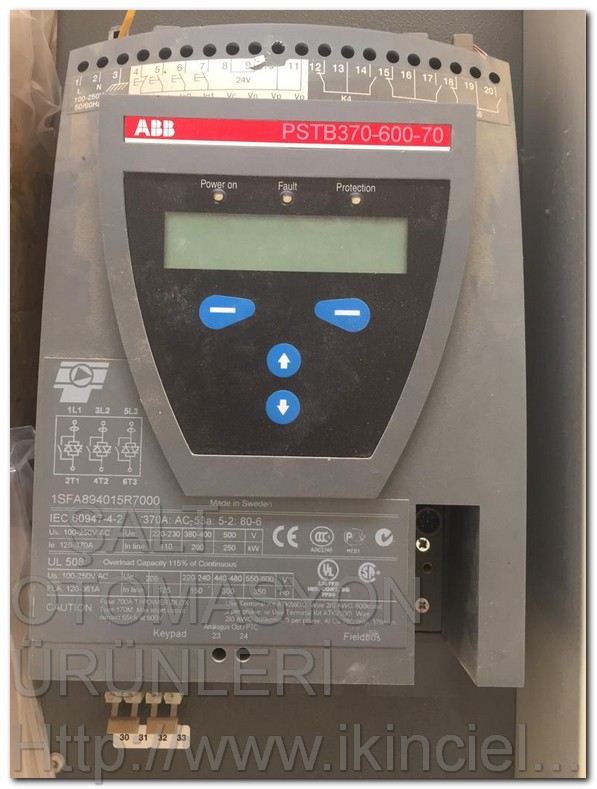 ABB PSTB370-600-70 1SFA894015R7000 200KW 370A SOFTSTARTER