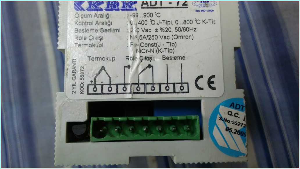 KRK ADT 72 ANALOG-DİJİTAL 72X72 ISI KONTROL CİHAZI