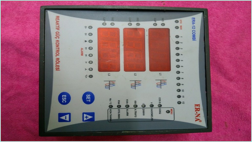 ERNA ERA-12 COMBI REAKTİF GÜÇ KONTROL RÖLESİ