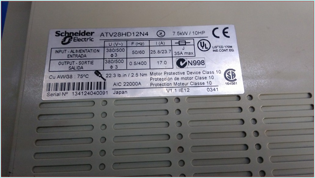 SCHNEİDER ATV28HD12N4 7,5KW SÜRÜCÜ INVERTER DRIVER