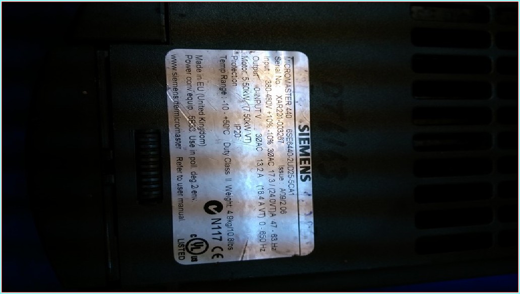 SIEMENS MICROMASTER 440 6SE6440-2UD25-5CA1 7,5KW SÜRÜCÜ