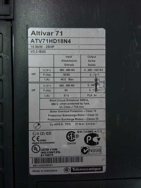 SCHNEİDER ATV71HD18N4 ATV71HD18N4Z 18.5 KW SÜRÜCÜ