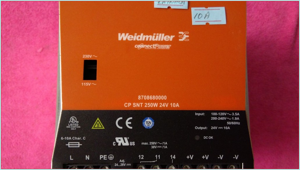 WEİDMÜLLER CP SNT 250W 24V 10A GÜÇ KAYNAĞI POWER SUPPLY