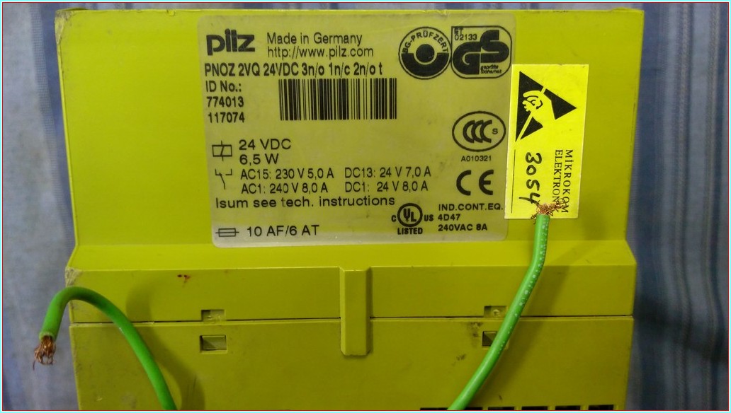 PİLZ PNOZ 2VQ 24VDC 3N/O 1N/C 2N/O T EMNİYET RÖLESİ