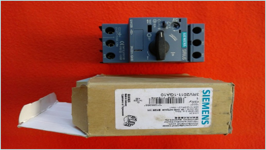 SIEMENS 3RV2011-1GA10 4,5-6,3A SIRIUS SIFIR KUTULU MOTOR KORUMA