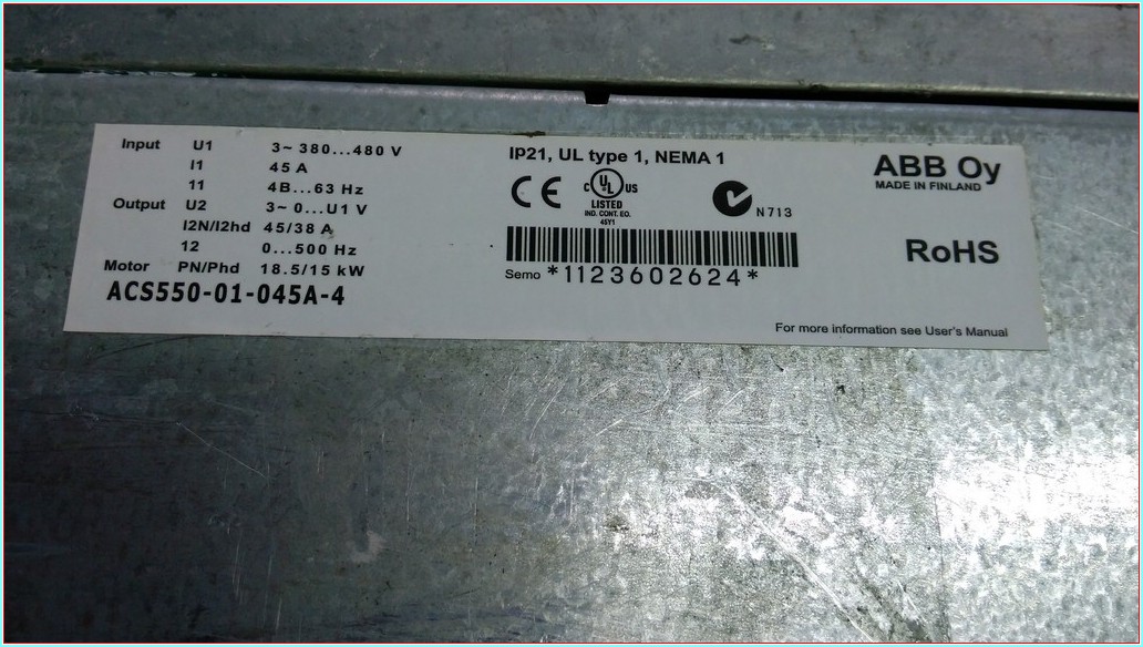 ABB ACS550-01-045A-4 ACS550-01-044-4 SMI0-01C KONTROL KARTI  ACS550 22KW SÜRÜCÜ