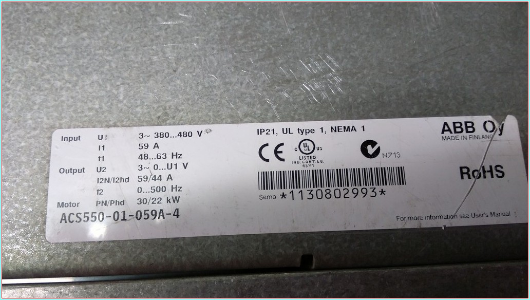 ABB ACS550-01-059A-4 ACS550 30 KW SÜRÜCÜ