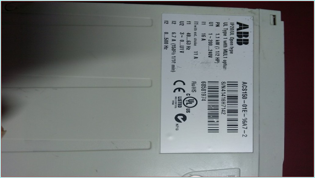 ABB ACS150-01E-06A7-2 1,1KW 6,7A SÜRÜCÜ 1,1 KW INVERTER DRIVER